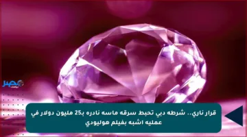 قرار ناري.. شرطة دبي تحبط سرقة ماسة نادرة بـ25 مليون دولار في عملية أشبه بفيلم هوليودي